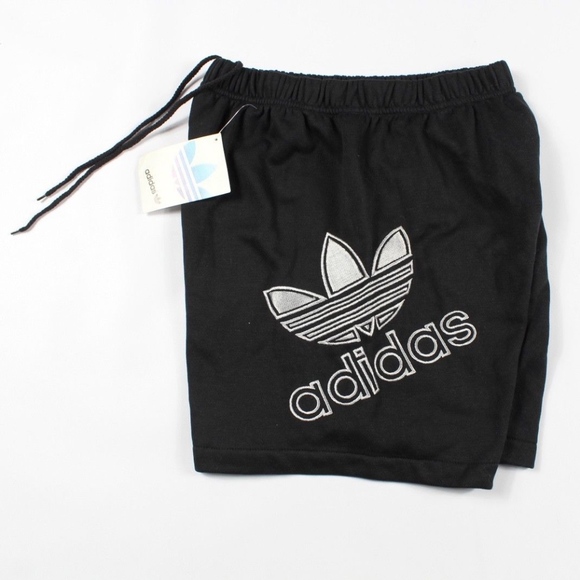 Vintage Adidas Trefoil Big Spell Out Fleece Shorts